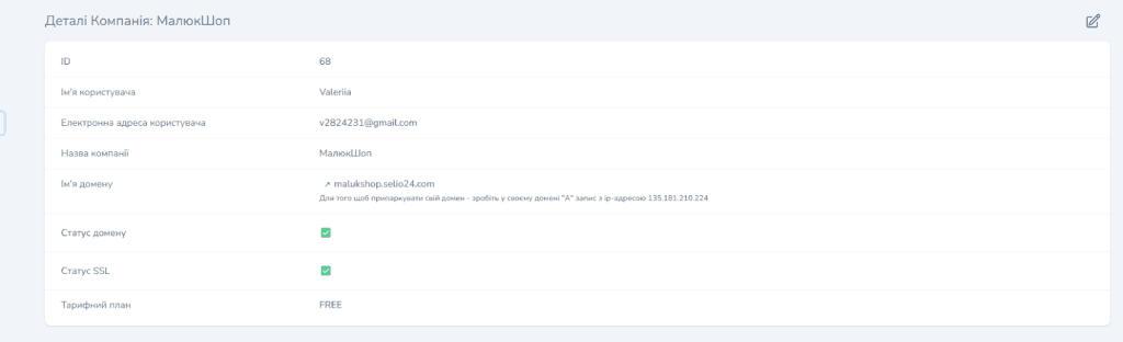 інтернет-магазин налаштування