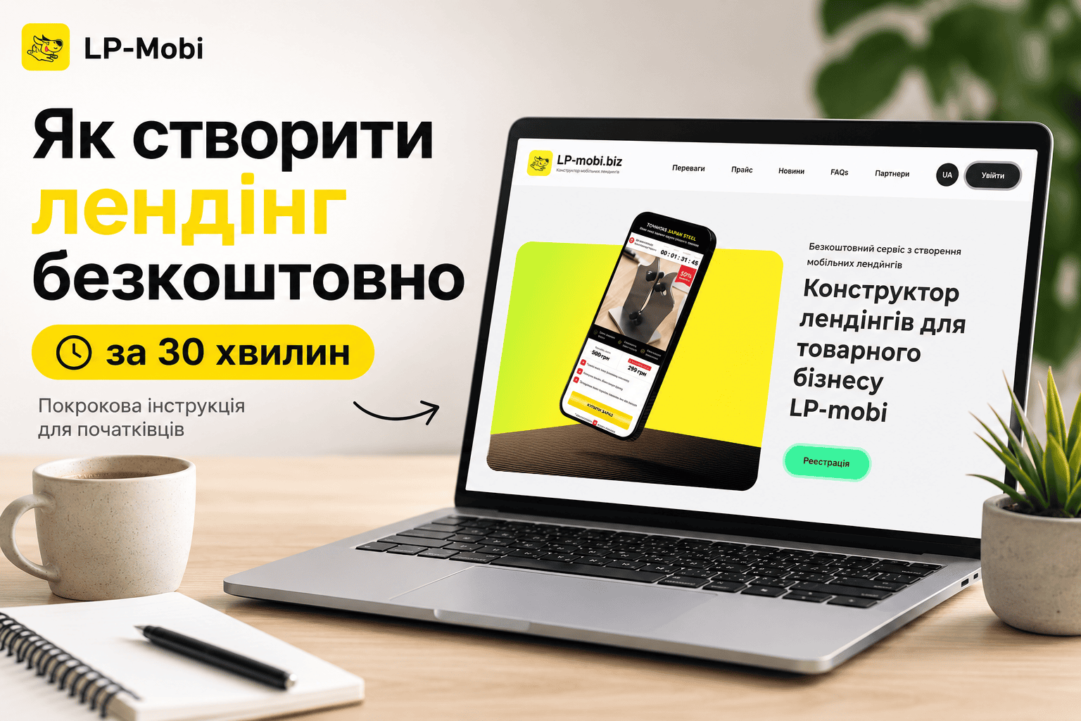 Як створити лендінг безкоштовно за 30 хвилин