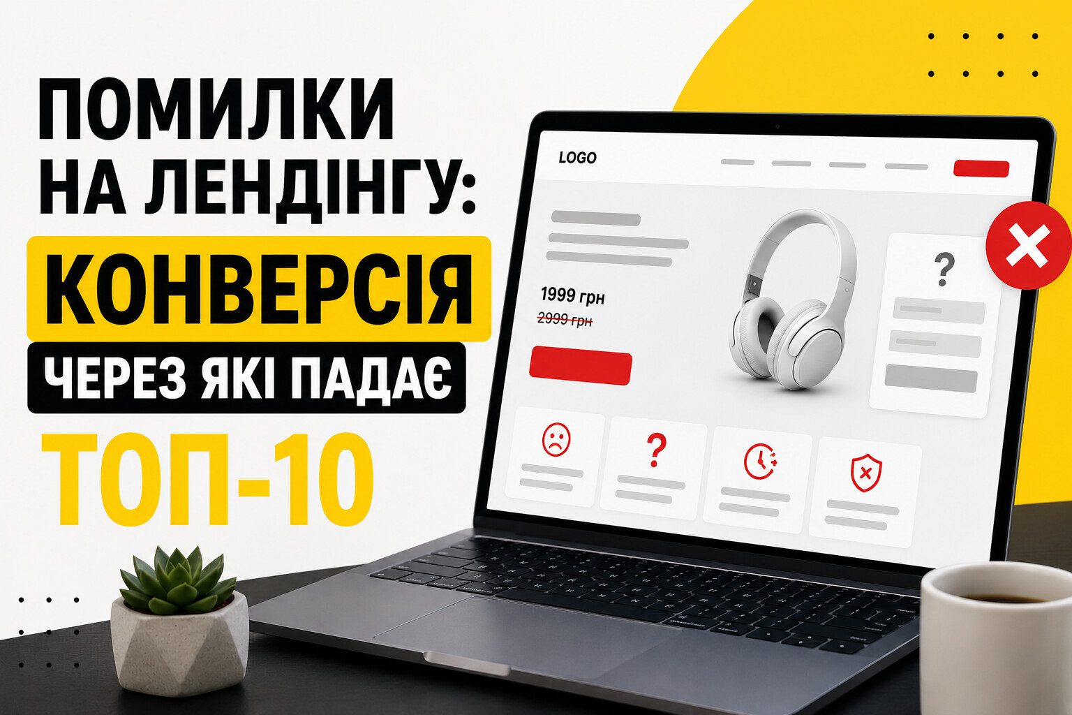 10 помилок на лендінгу, через які падає конверсія
